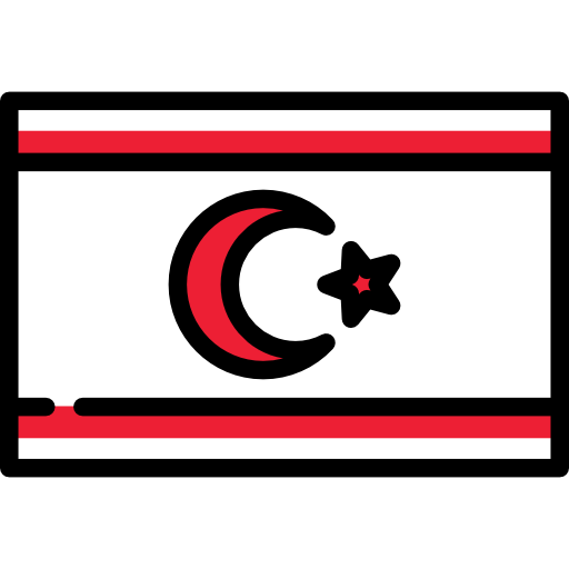 noord-cyprus Flags Rectangular icoon
