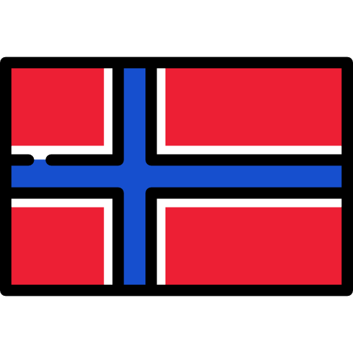 noruega Flags Rectangular Ícone