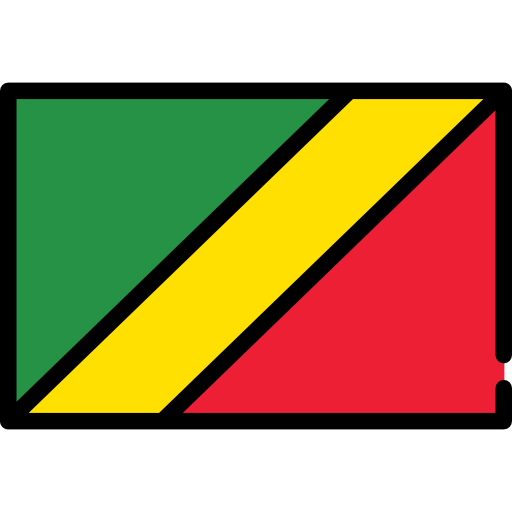 repubblica del congo Flags Rectangular icona