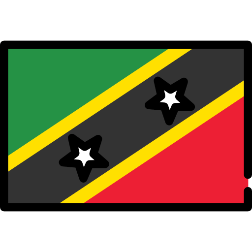 saint kitts y nevis Flags Rectangular icono