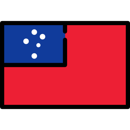 samoa Flags Rectangular icono