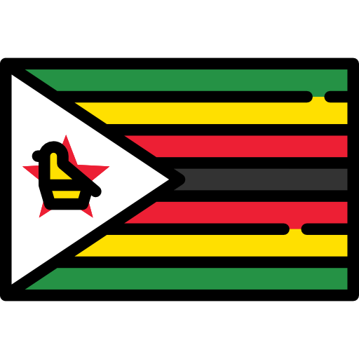 zimbábue Flags Rectangular Ícone