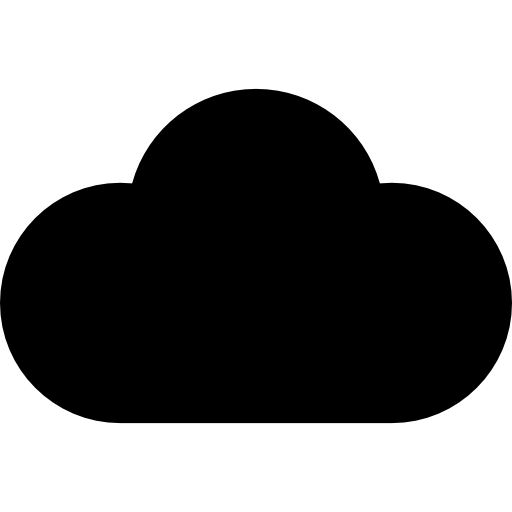 nube Basic Rounded Filled icono