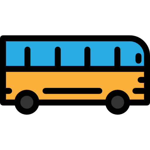 버스 Detailed Rounded Lineal color icon