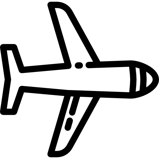 samolot Detailed Rounded Lineal ikona