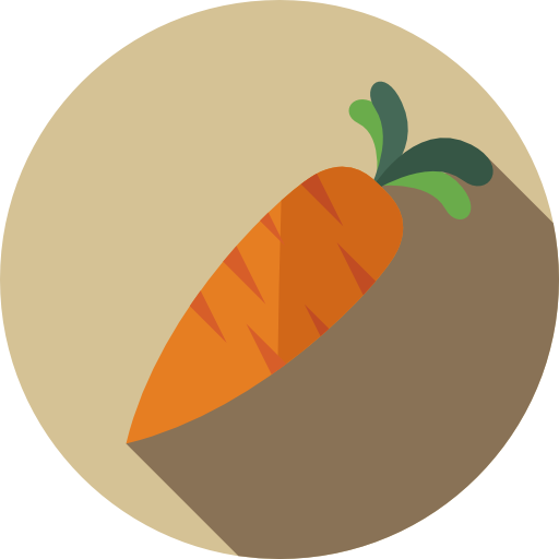 zanahoria Flat Circular Flat icono