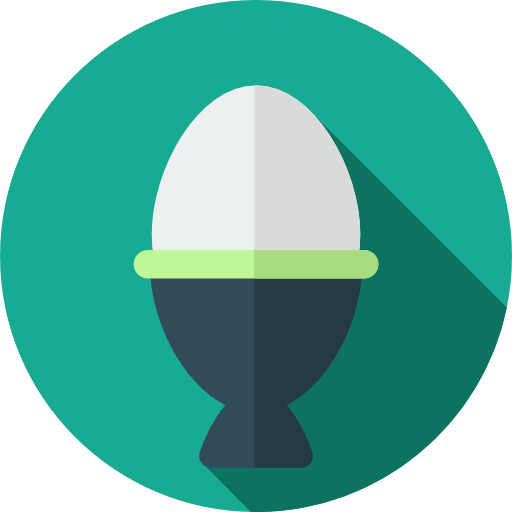 huevo Flat Circular Flat icono