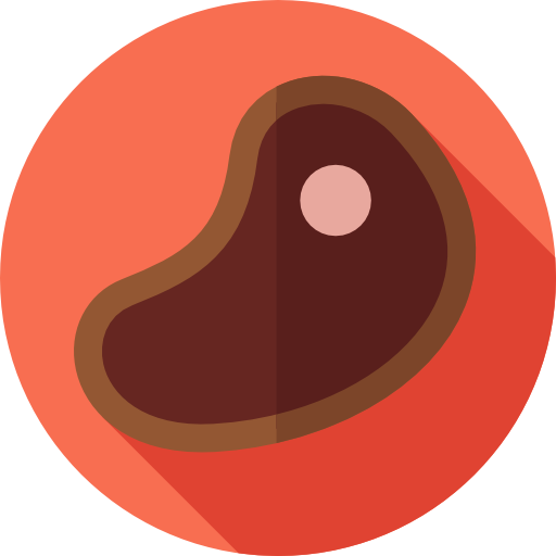 biefstuk Flat Circular Flat icoon