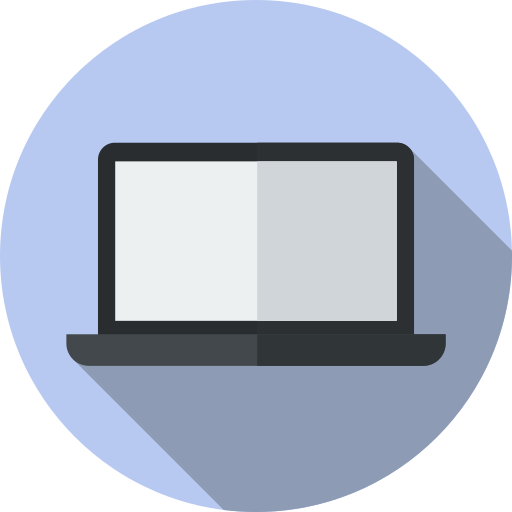 ordenador portátil Flat Circular Flat icono