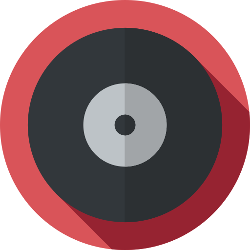 disco compacto Flat Circular Flat icono
