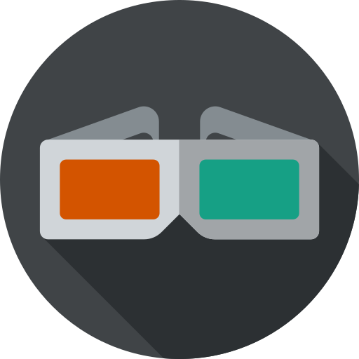 3d-brille Flat Circular Flat icon