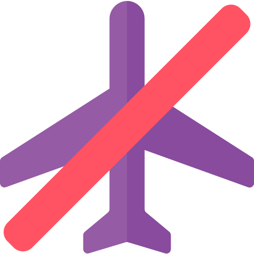 tryb samolotowy Basic Miscellany Flat ikona