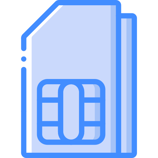 simカード Basic Miscellany Blue icon