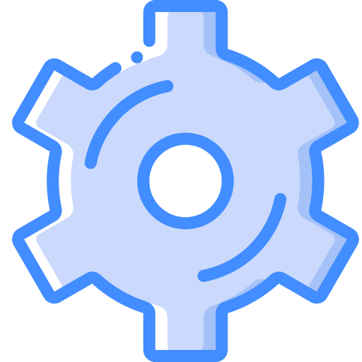 설정 Basic Miscellany Blue icon