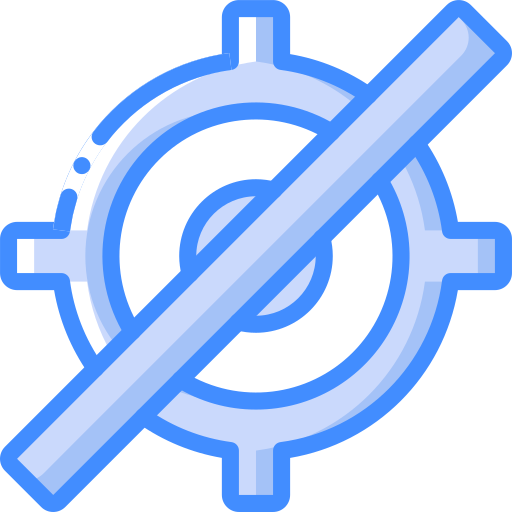 lokalizacja wyłączona Basic Miscellany Blue ikona