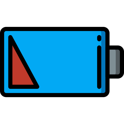 niski poziom baterii Basic Miscellany Lineal Color ikona