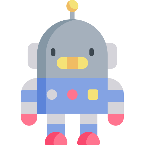 robot Kawaii Flat ikona