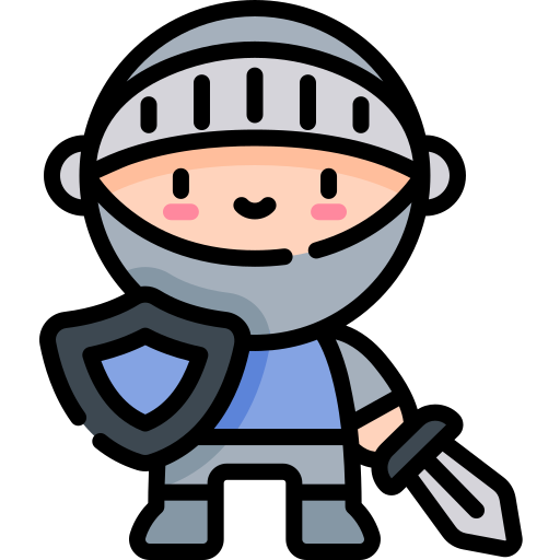 Knight Kawaii Lineal color icon