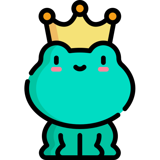 Frog Kawaii Lineal color icon