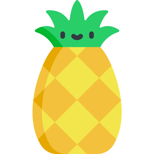 Pineapple Kawaii Flat icon
