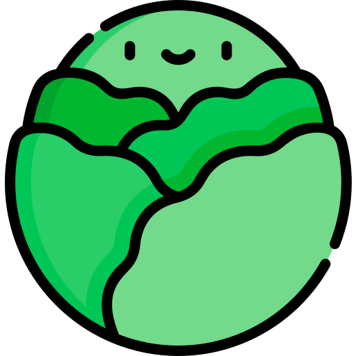 grüner salat Kawaii Lineal color icon