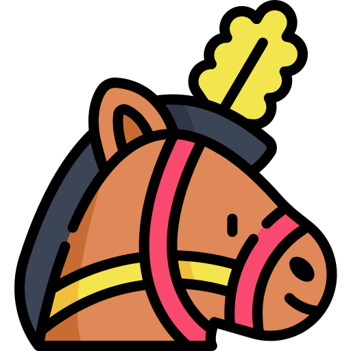 pferd Kawaii Lineal color icon