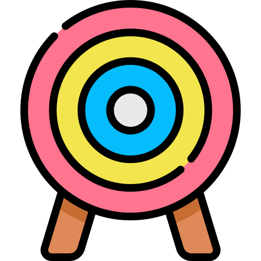 bullseye Kawaii Lineal color icon