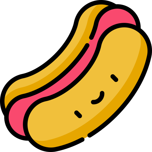 hotdog Kawaii Lineal color icon