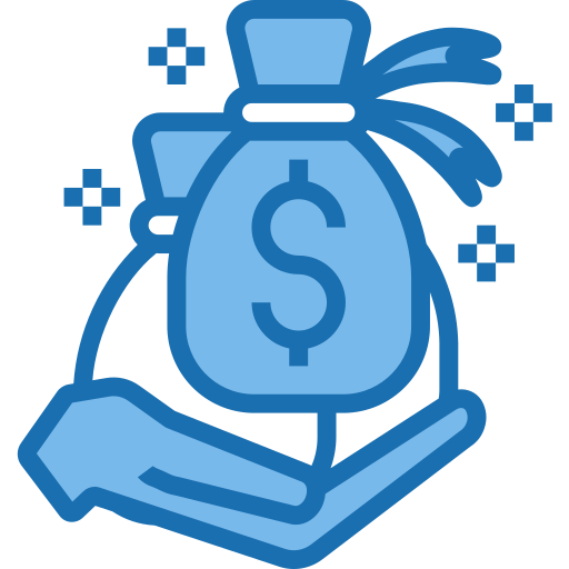 Money bag Phatplus Blue icon