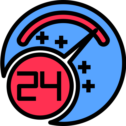 24 hours Phatplus Lineal Color icon