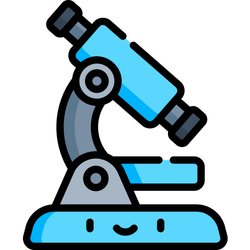 microscoop Kawaii Lineal color icoon