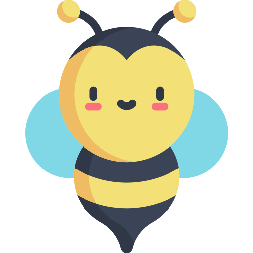 abeille Kawaii Flat Icône