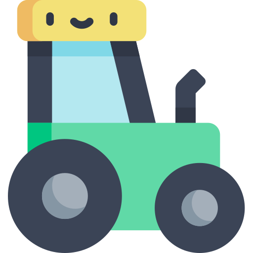 traktor Kawaii Flat icon