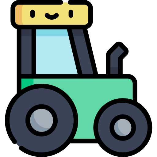 traktor Kawaii Lineal color icon