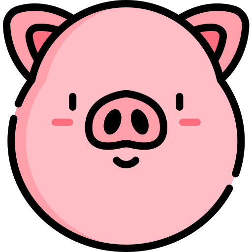 Pig Kawaii Lineal color icon