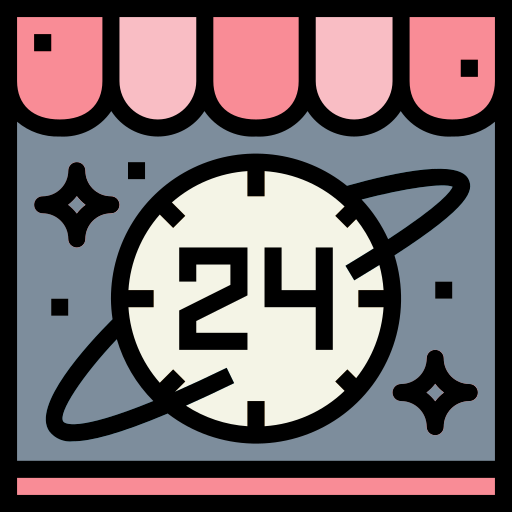 24時間 Smalllikeart Lineal Color icon
