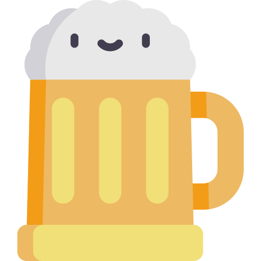 Beer Kawaii Flat icon