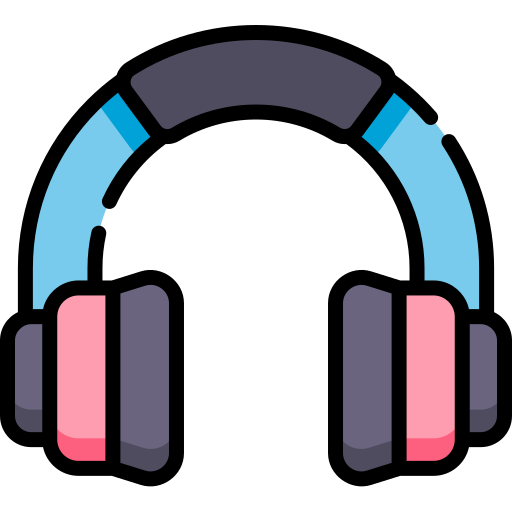 Headphones Kawaii Lineal color icon