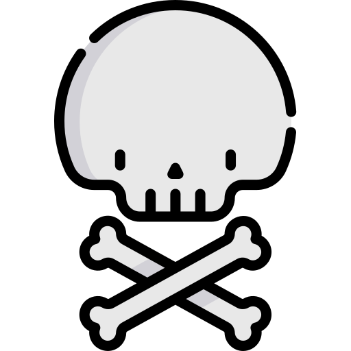 Skull Kawaii Lineal color icon