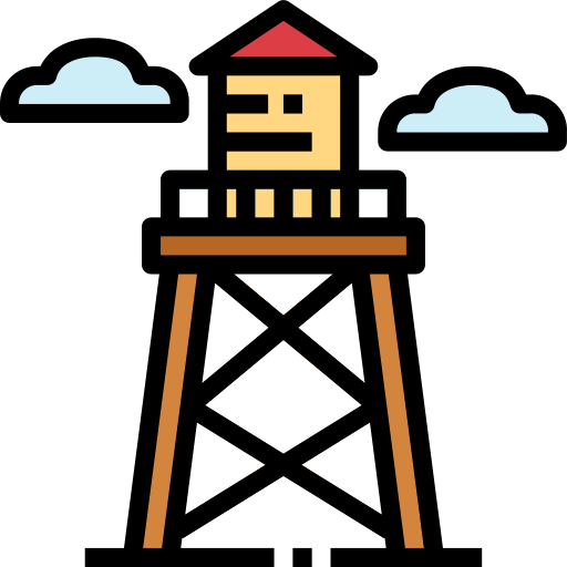 wieża ciśnień Smalllikeart Lineal Color ikona