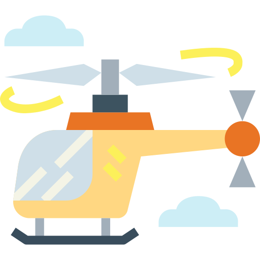 helikopter Smalllikeart Flat icoon