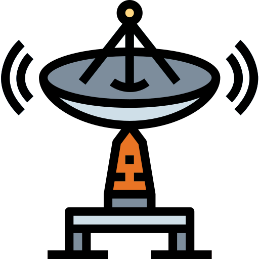 antena satelitarna Smalllikeart Lineal Color ikona