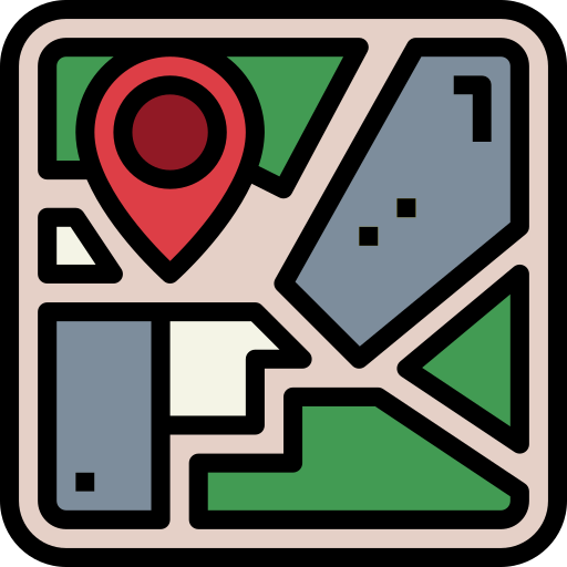 mapa Smalllikeart Lineal Color ikona