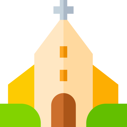 Igreja Basic Straight Flat Ícone