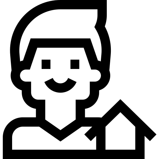 tussenpersoon Basic Straight Lineal icoon