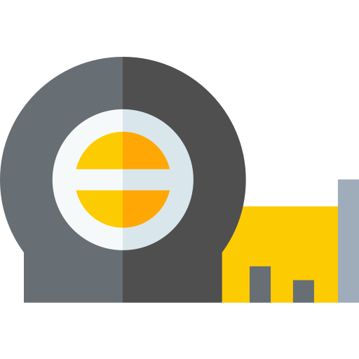 Measuring tape Basic Straight Flat icon