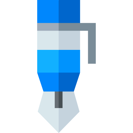 pluma fuente Basic Straight Flat icono