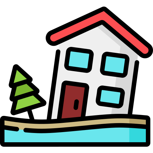 Затопленный дом Special Lineal color иконка