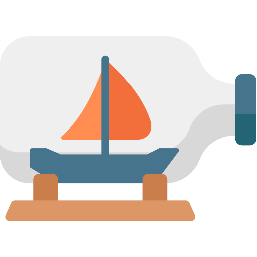 Ship in a bottle Special Flat icon