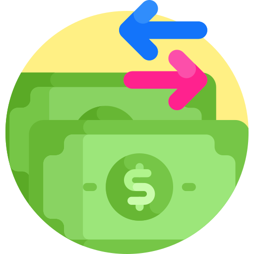 flujo de dinero Detailed Flat Circular Flat icono